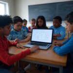 Jóvenes recibiendo educación