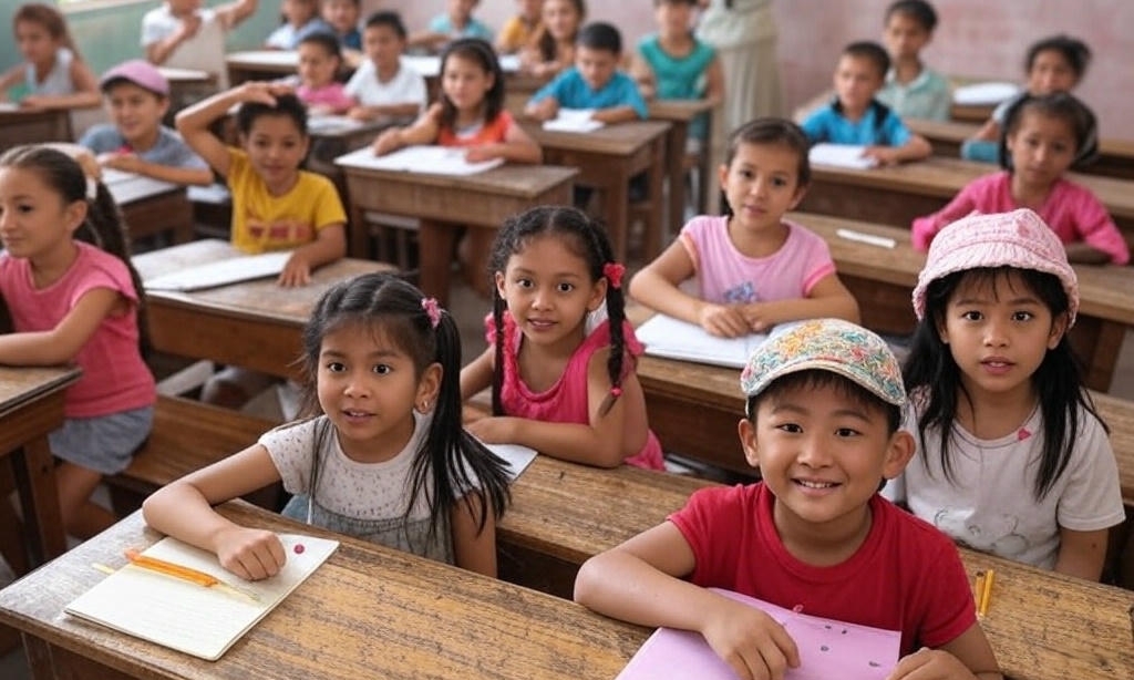 Niños en escuela