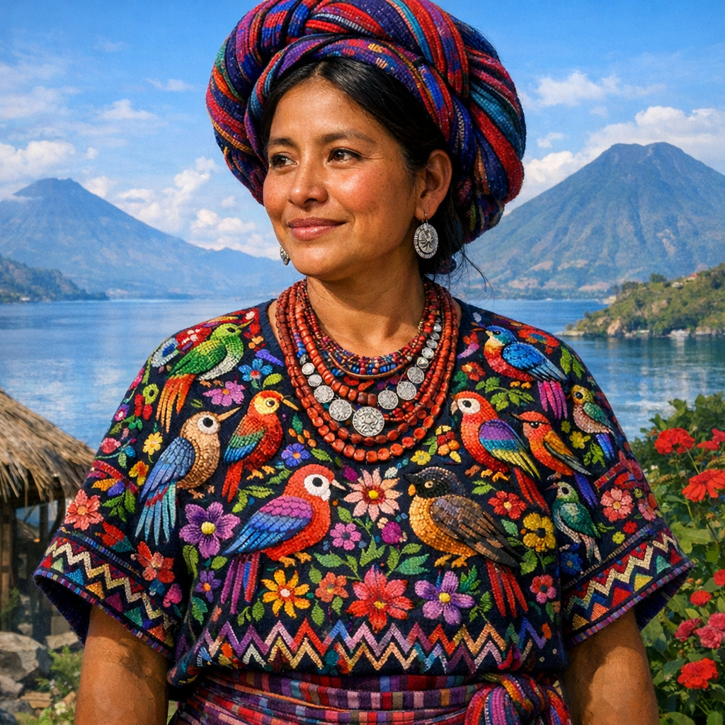 Traje típico maya de Santiago Atitlán